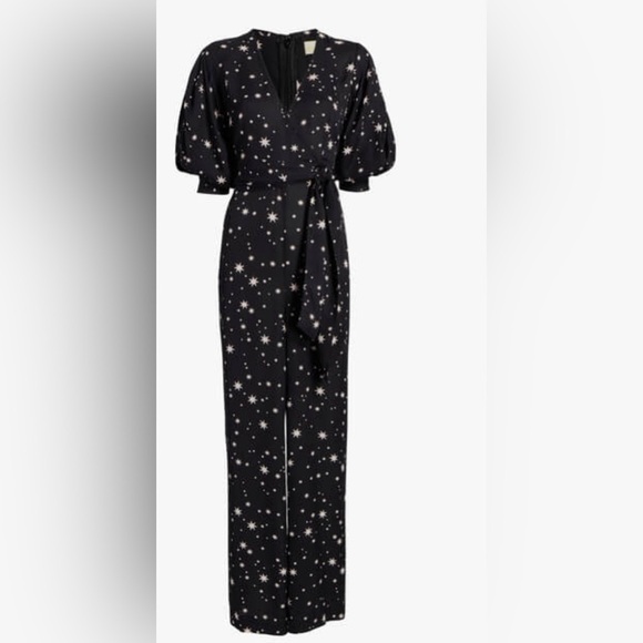 byTimo star print belted jumpsuit black Small Used once ✨✨✨✨ - Picture 3 of 3